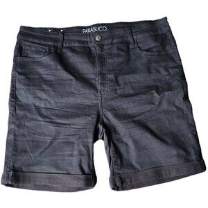 Parasuco Bermuda Black Jean Short. Size 14